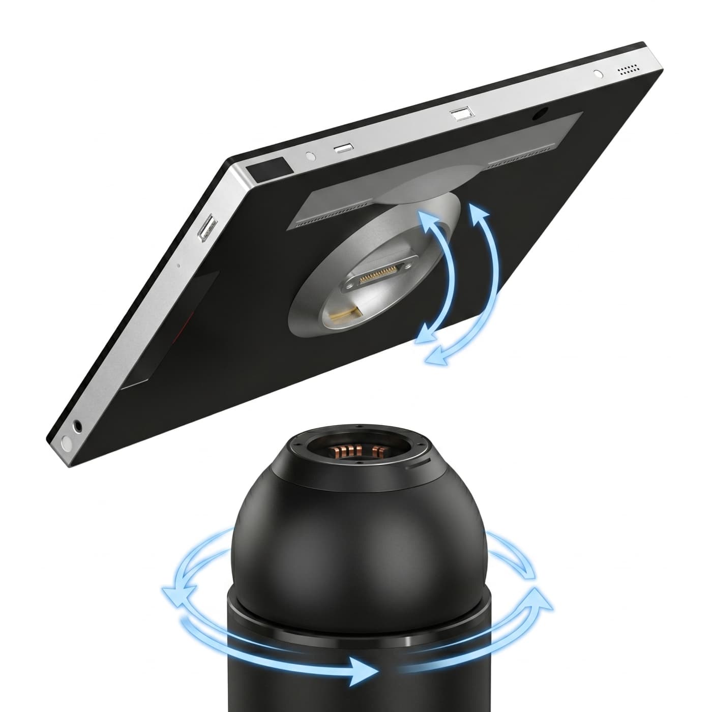 Pantalla extraíble con rotación 360°