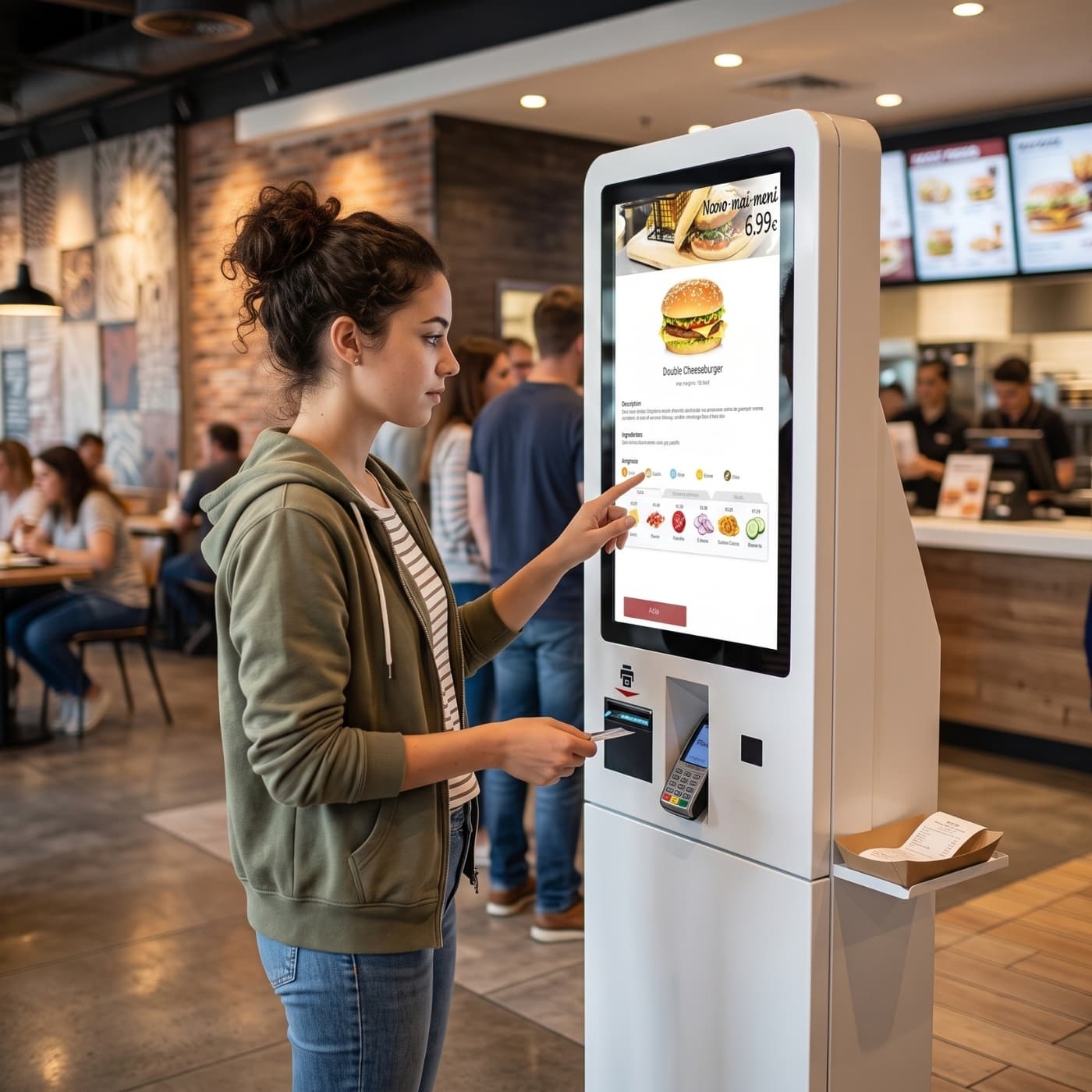 Pantalla táctil de 32" en formato columna